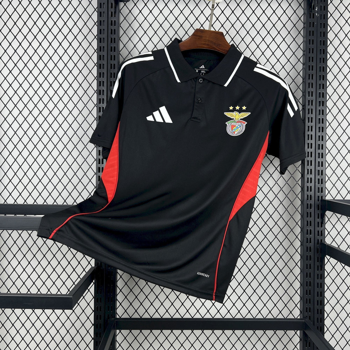 CAMISOLA SL BENFICA POLO LAZER PRETO 25/26 - HOMEM